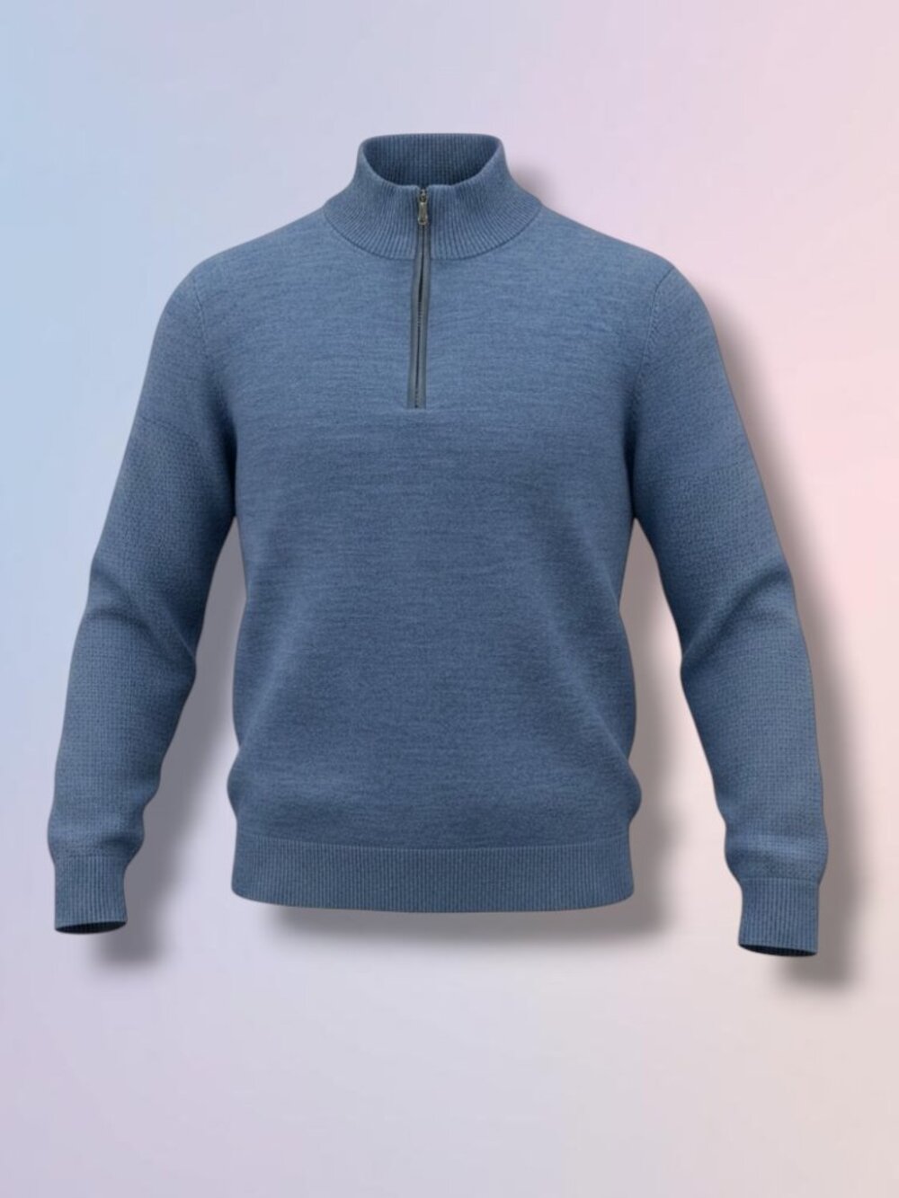 Johnnie-O Raynor Merino Wool 1/4 Zip Malibu Blue L